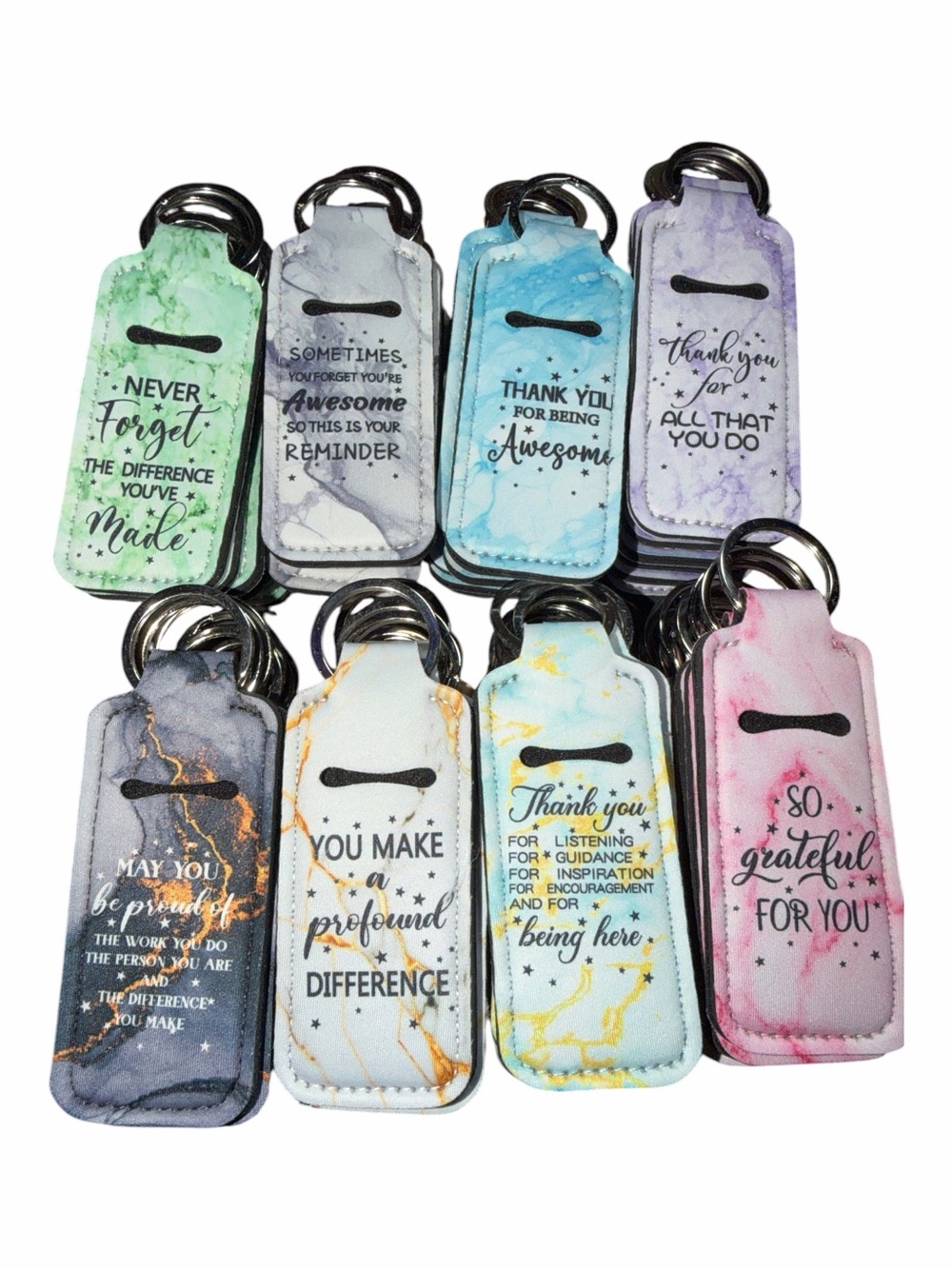 Inspirational Appreciation Lip Balm Holder Keychain – Choose Your Style! - Picture 2 of 2